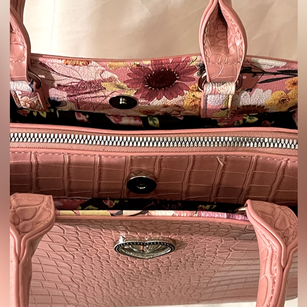 Betsey Johnson Gigi Triple Compartment Satchel/Crossbody